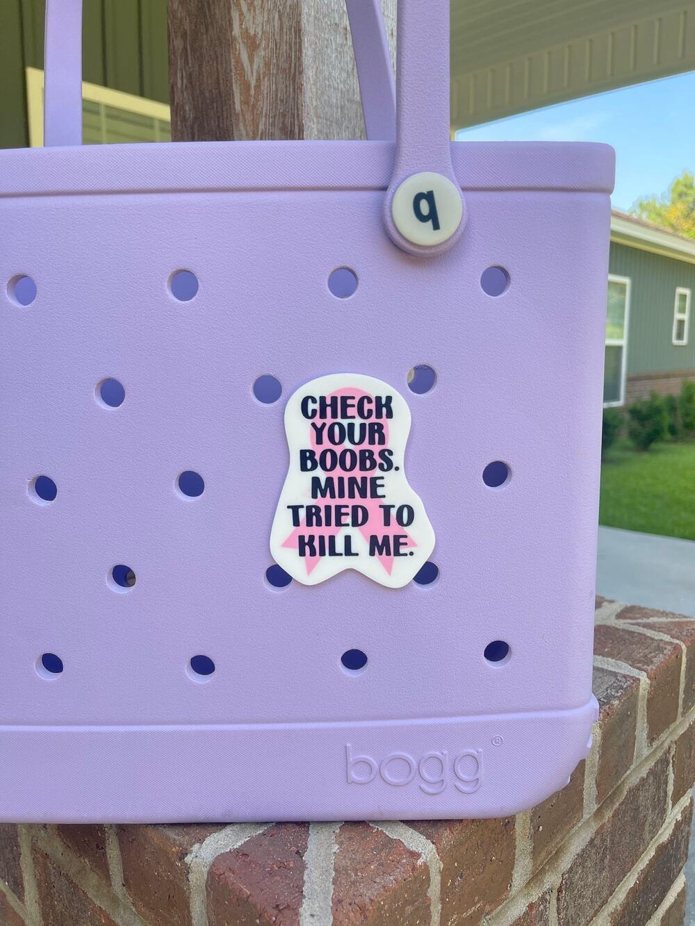 Breast Cancer Survivor Bogg Bag Charm